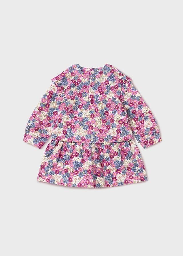 Vestido felpa estampado Peonia