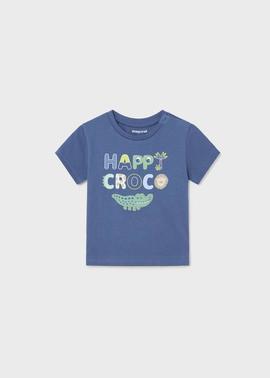Camiseta m/c aplique 'croco' Indigo Mayoral