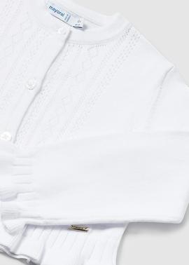 Rebeca tricot larga Blanco Mayoral