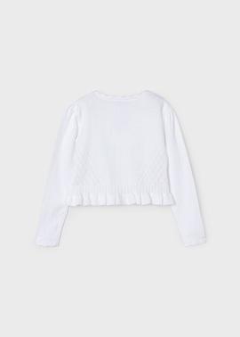Rebeca tricot calados Blanco Mayoral
