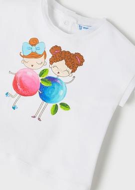 Camiseta manga corta bebé niña