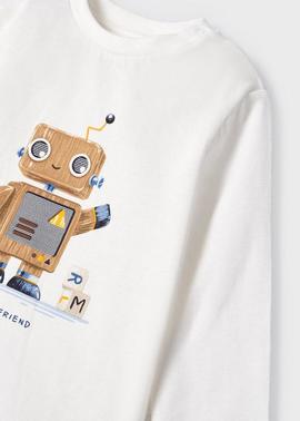 Camiseta m/l robot